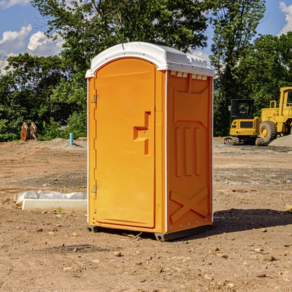 how often are the portable restrooms cleaned and serviced during a rental period in Catahoula County LA